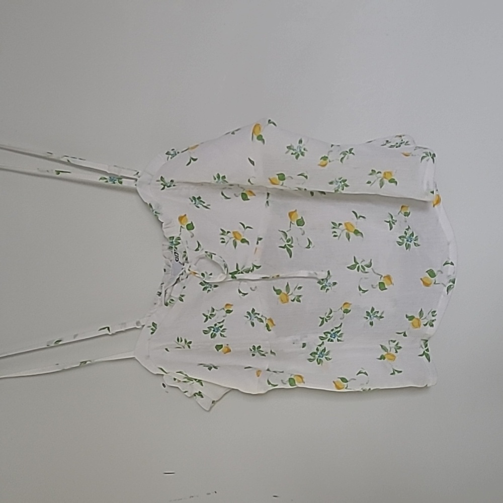 Floral Print Women's Top - White